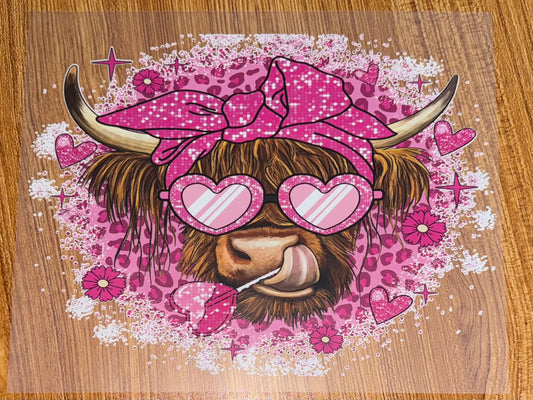 Valentine cow with sucker