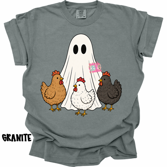 GHOST WITH 3 CHICKENS PREORDER