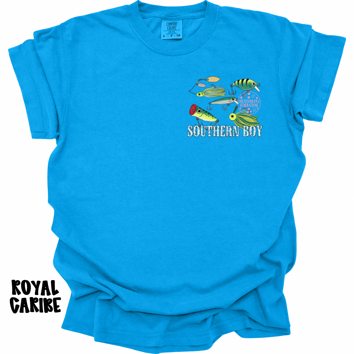 SOUTHERN BOY FISHING BAITS BLUE CAMO WITH FRONT POCKET DESIGN PREORDER