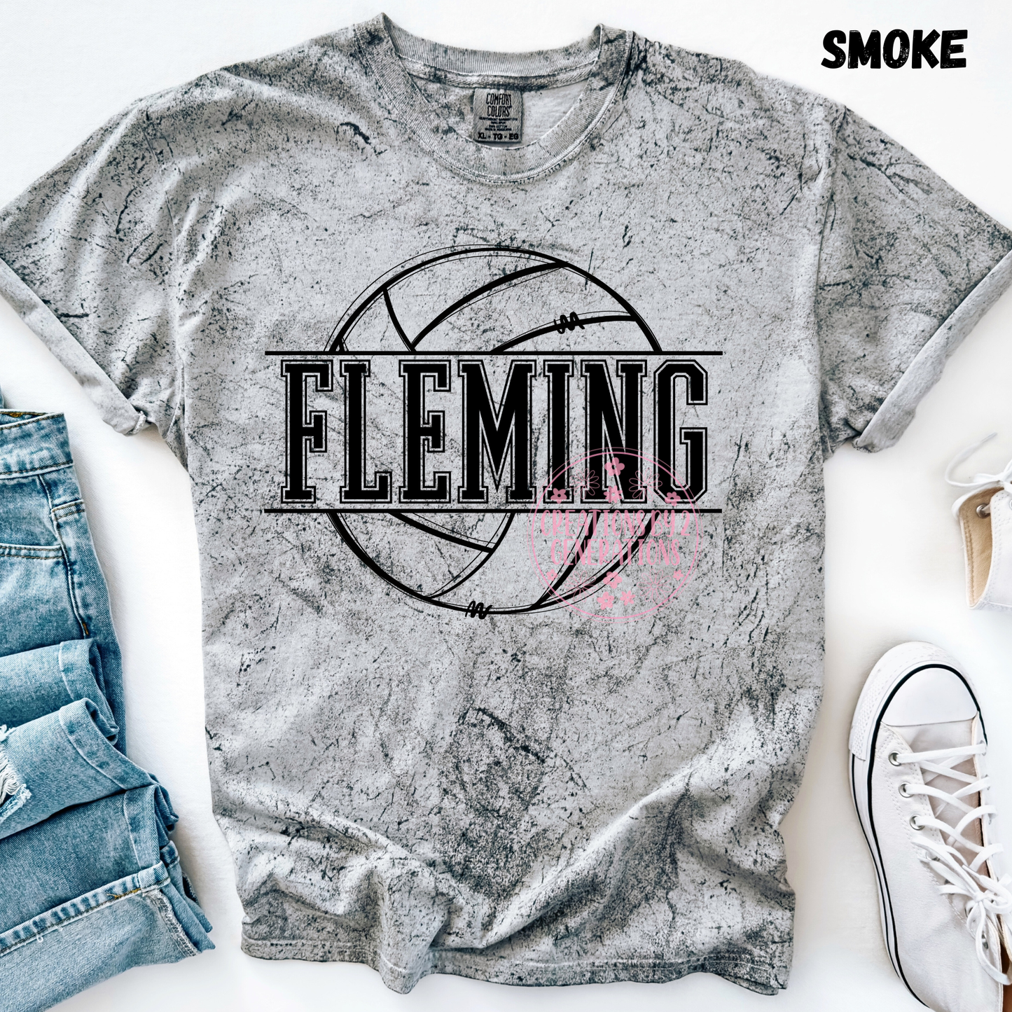 FLEMING VOLLEYBALL BLACK OUTLINE PREORDER (YOUTH)