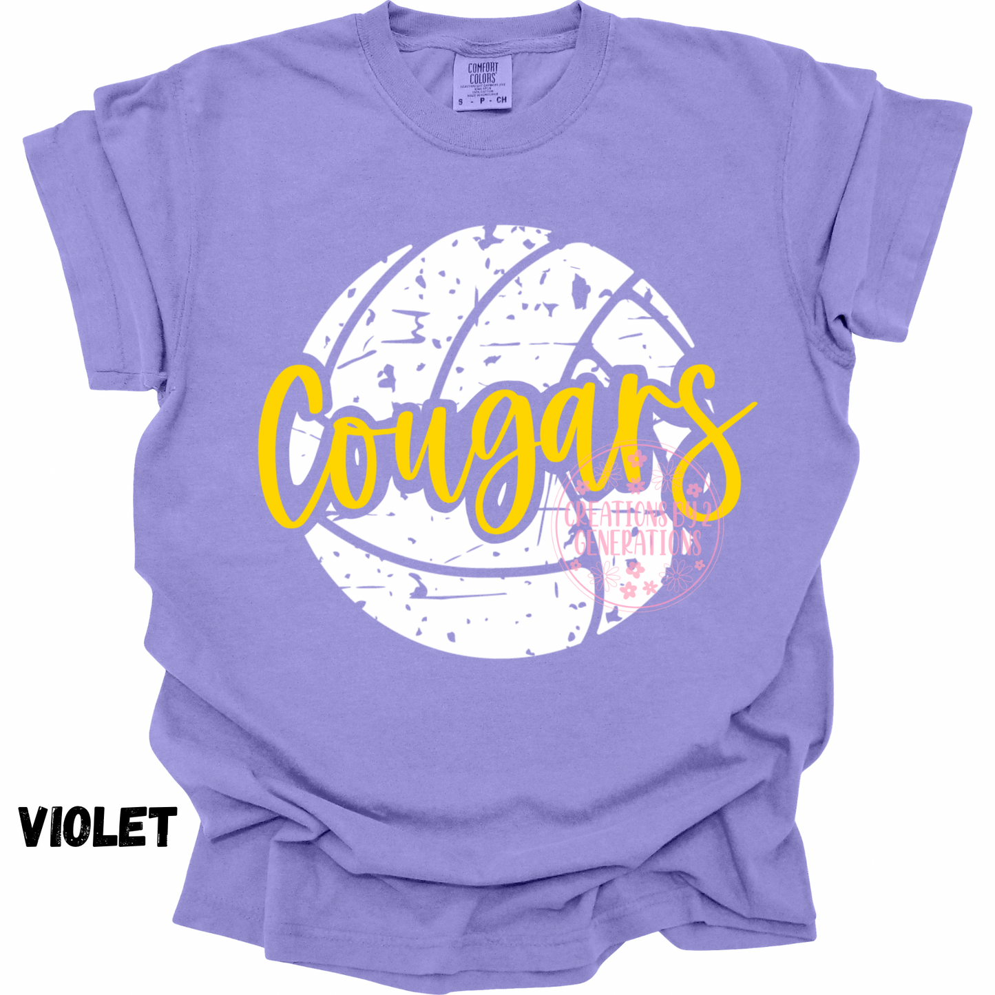 COUGARS DISTRESSED VOLLEYBALL PREORDER