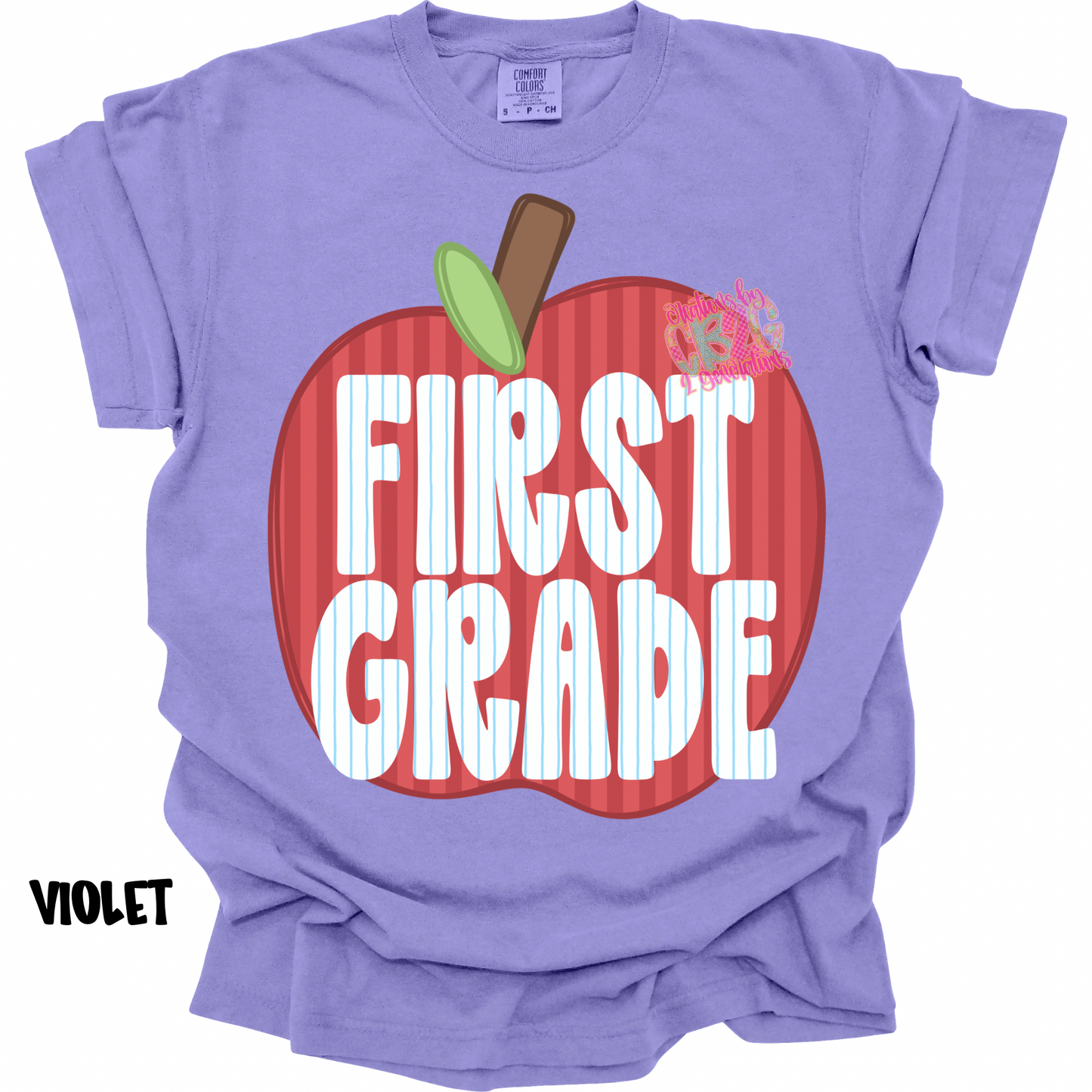 FIRST GRADE APPLE STRIPES PREORDER (YOUTH)