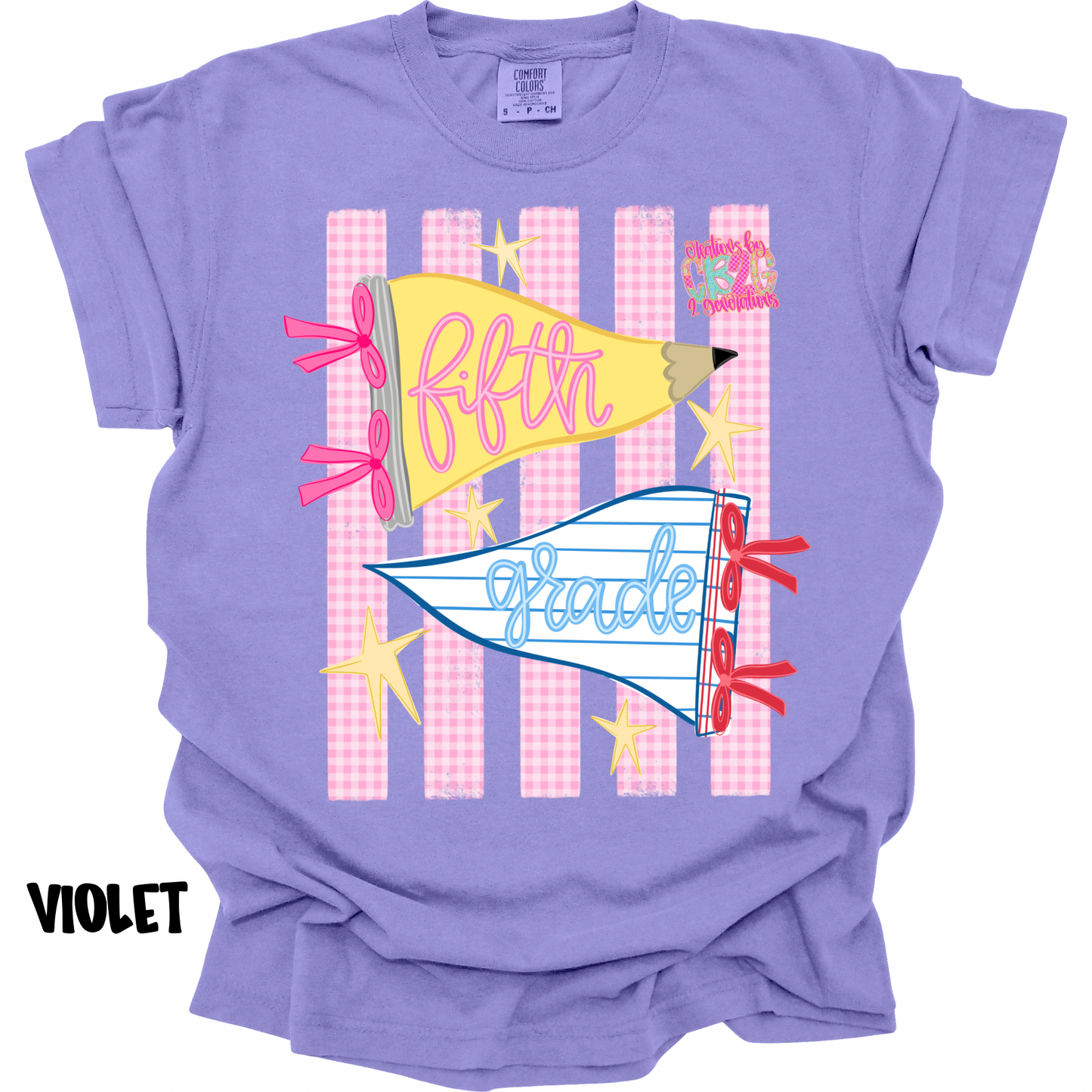 FIFTH GRADE PENNANT WITH STRIPES PREORDER (YOUTH)