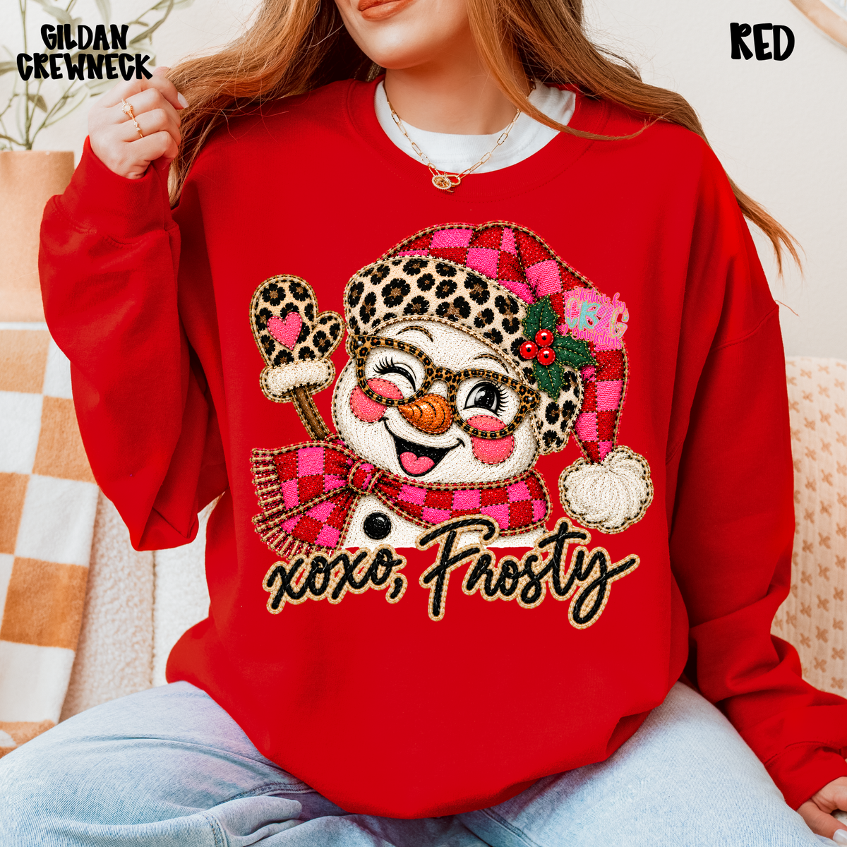 XOXO FROST FAUX TEXTURED SWEATSHIRT PREORDER