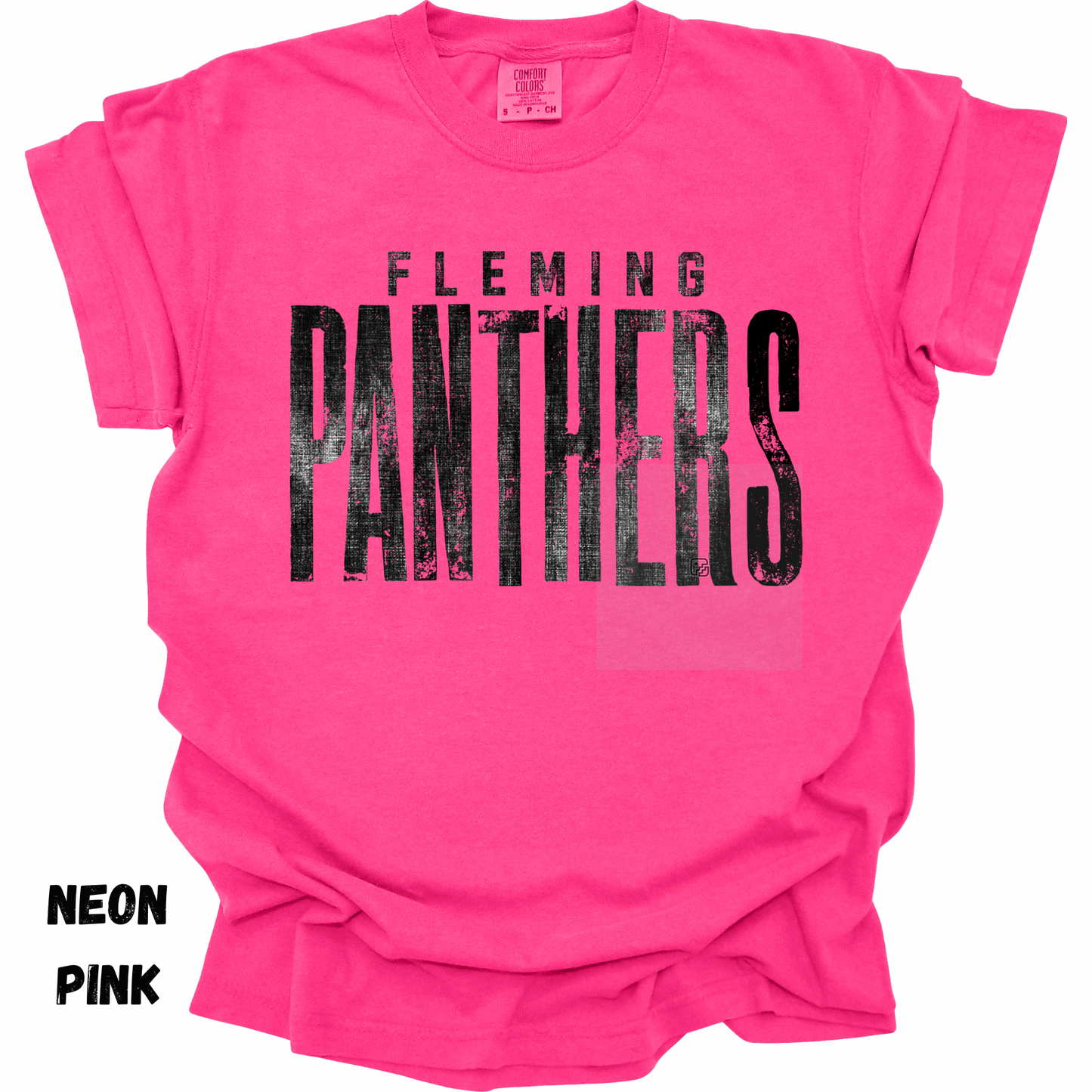 FLEMING PANTHERS DISTRESSED BLACK