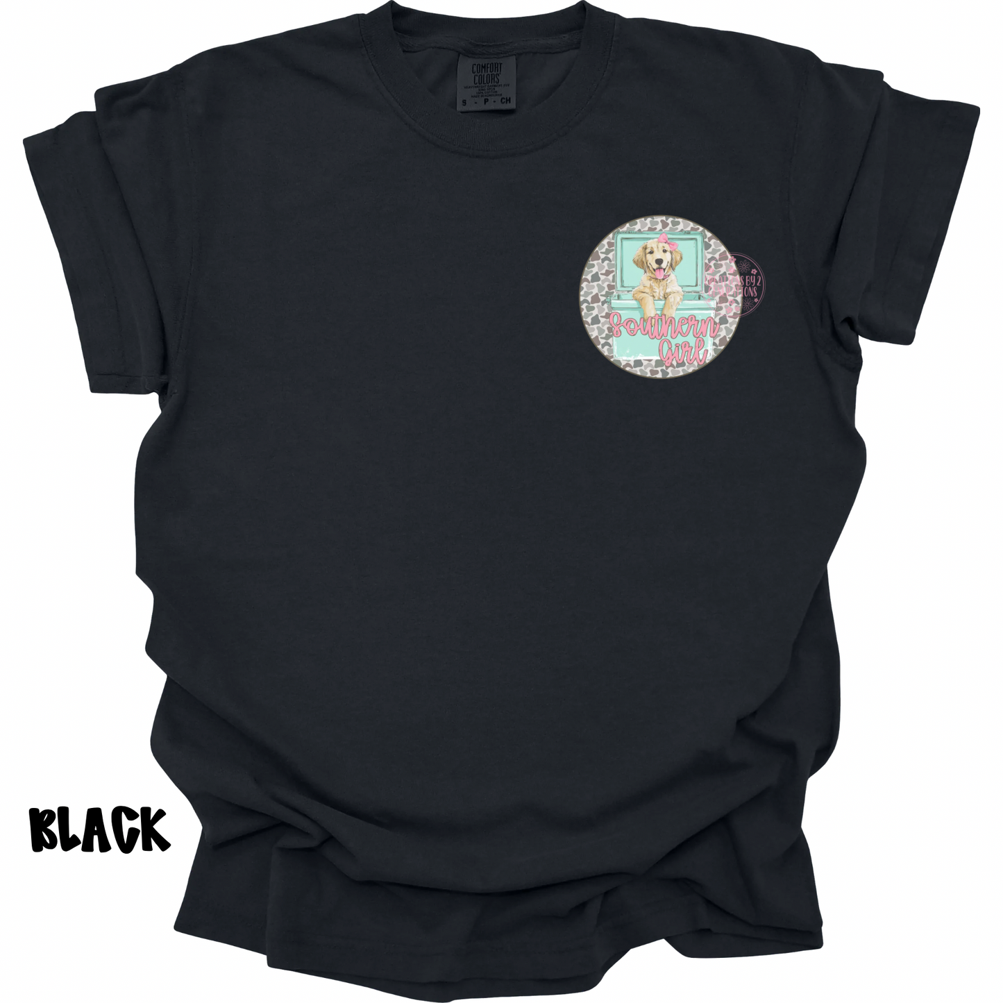 SOUTHERN GIRL DOG WITH BOW IN COOLER WITH FRONT POCKET DESIGN PREORDER (YOUTH)