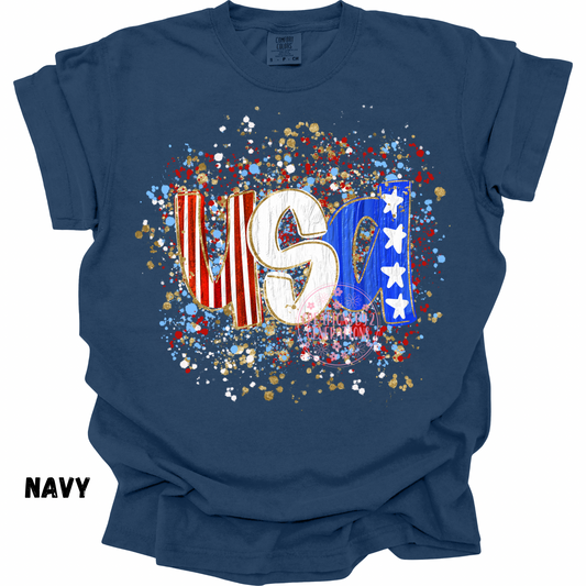 USA WITH STARS & STRIPES FAUX TEXTURED PREORDER (YOUTH)