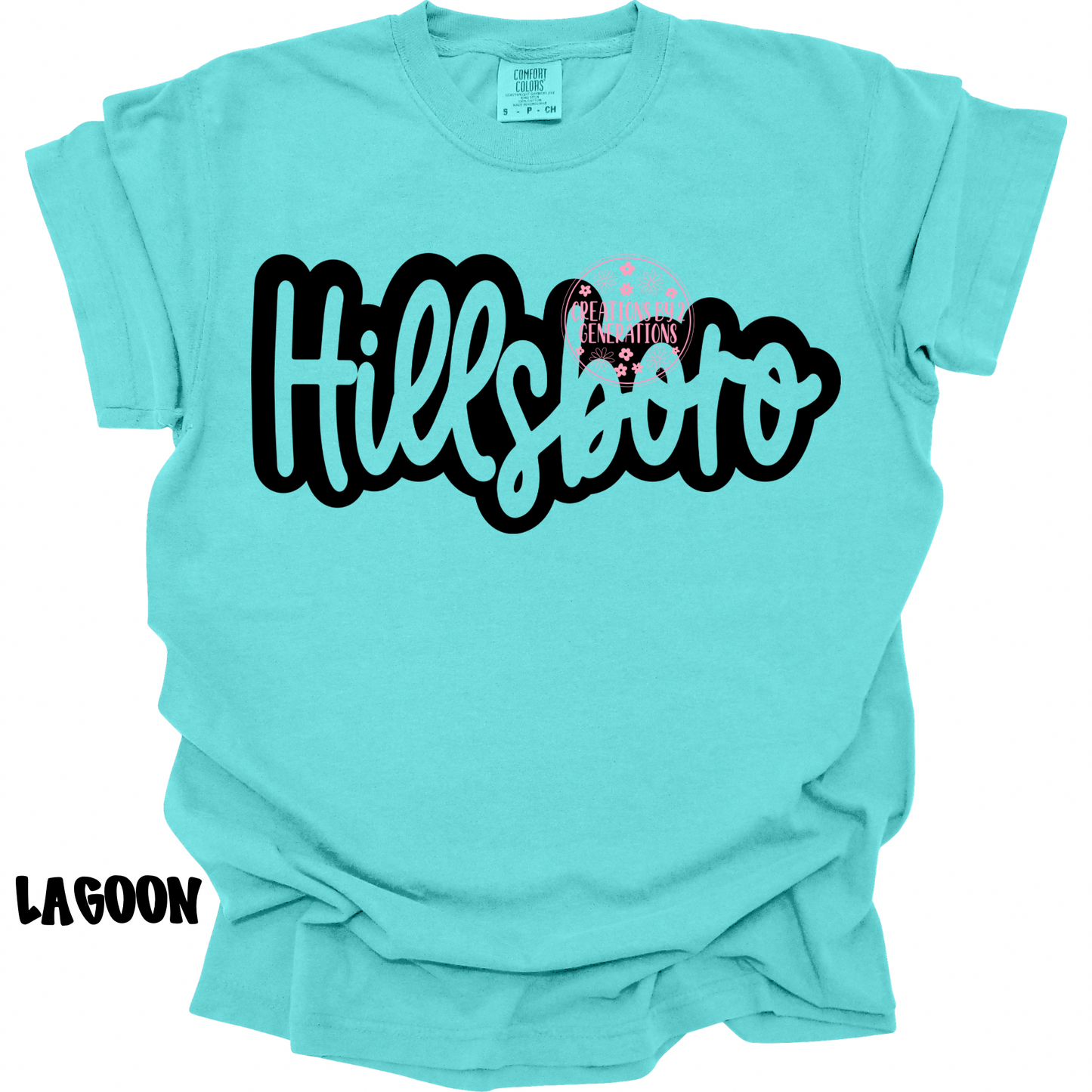 HILLSBORO CURSIVE BLACK OUTLINE PREORDER