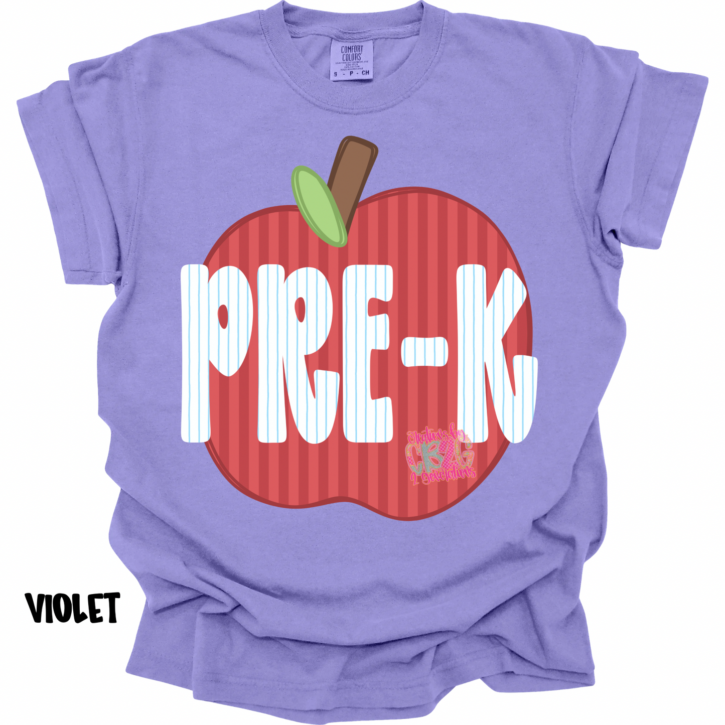 PRE-K APPLE STRIPES PREORDER (YOUTH)