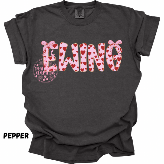 EWING PINK WITH RED HEARTS