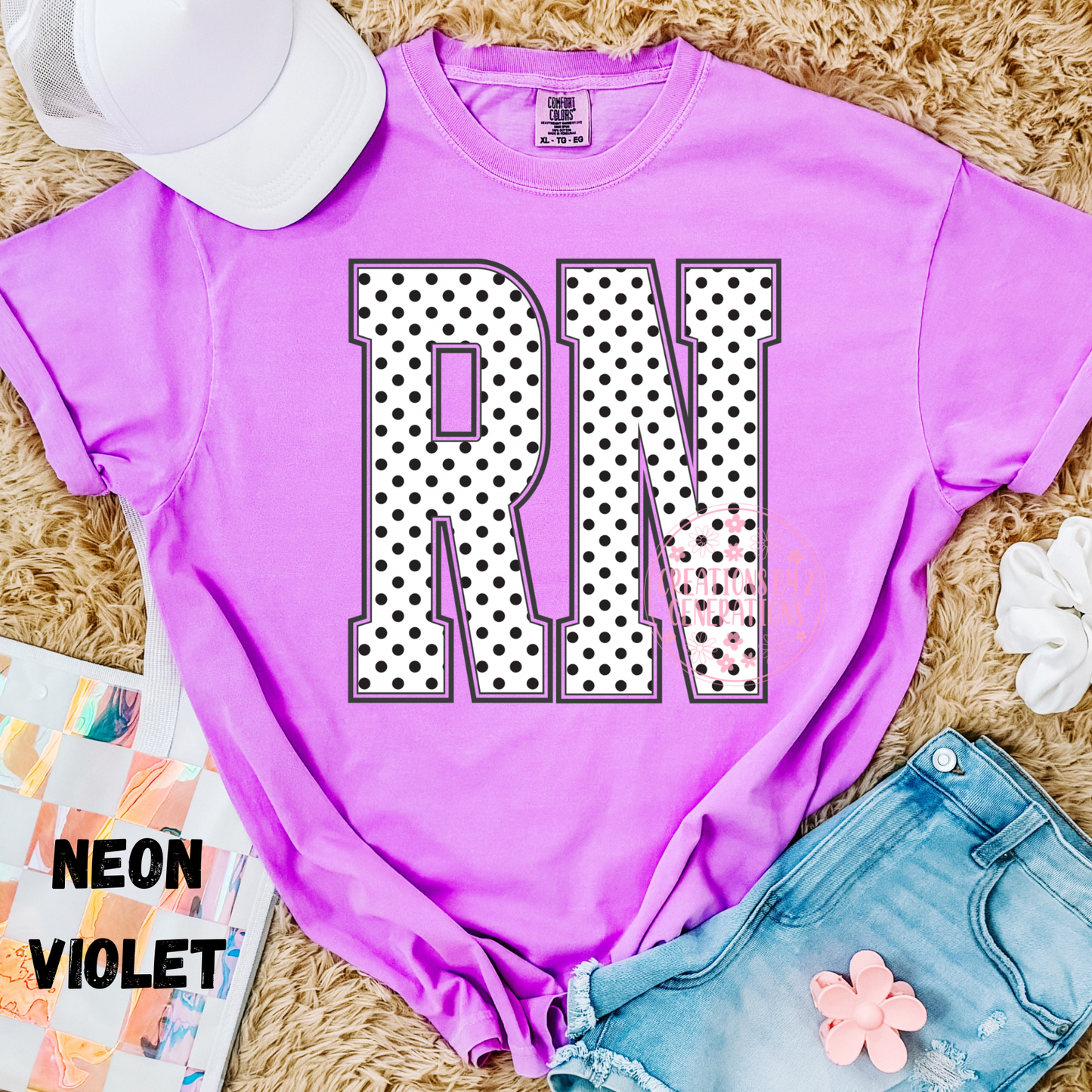 RN WHITE WITH BLACK DOTS PREORDER