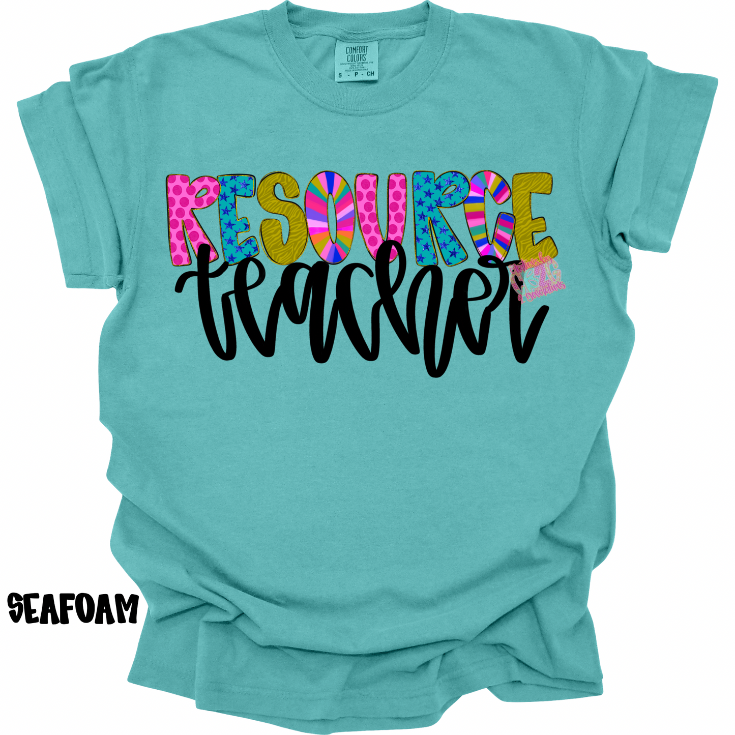 RESOURCE TEACHER BLACK CURSIVE PREORDER