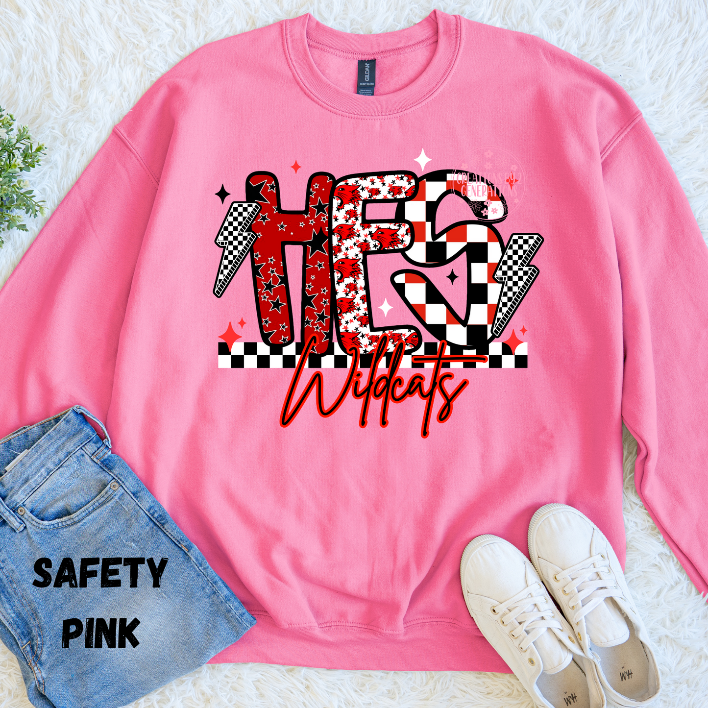 HES WILDCATS CHECKERED SWEATSHIRT PREORDER