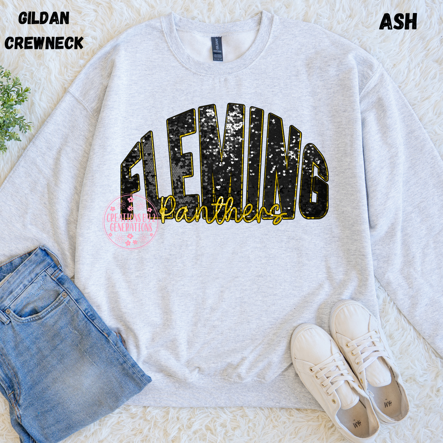 FLEMING FAUX SEQUINS ARCHED PRINT