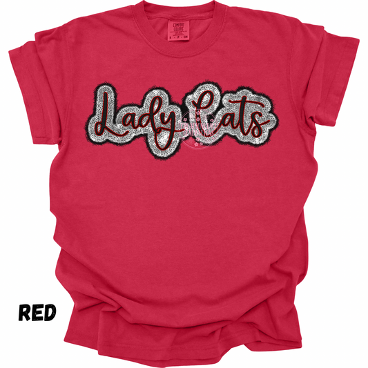 LADY CATS FAUX EMBROIDERY