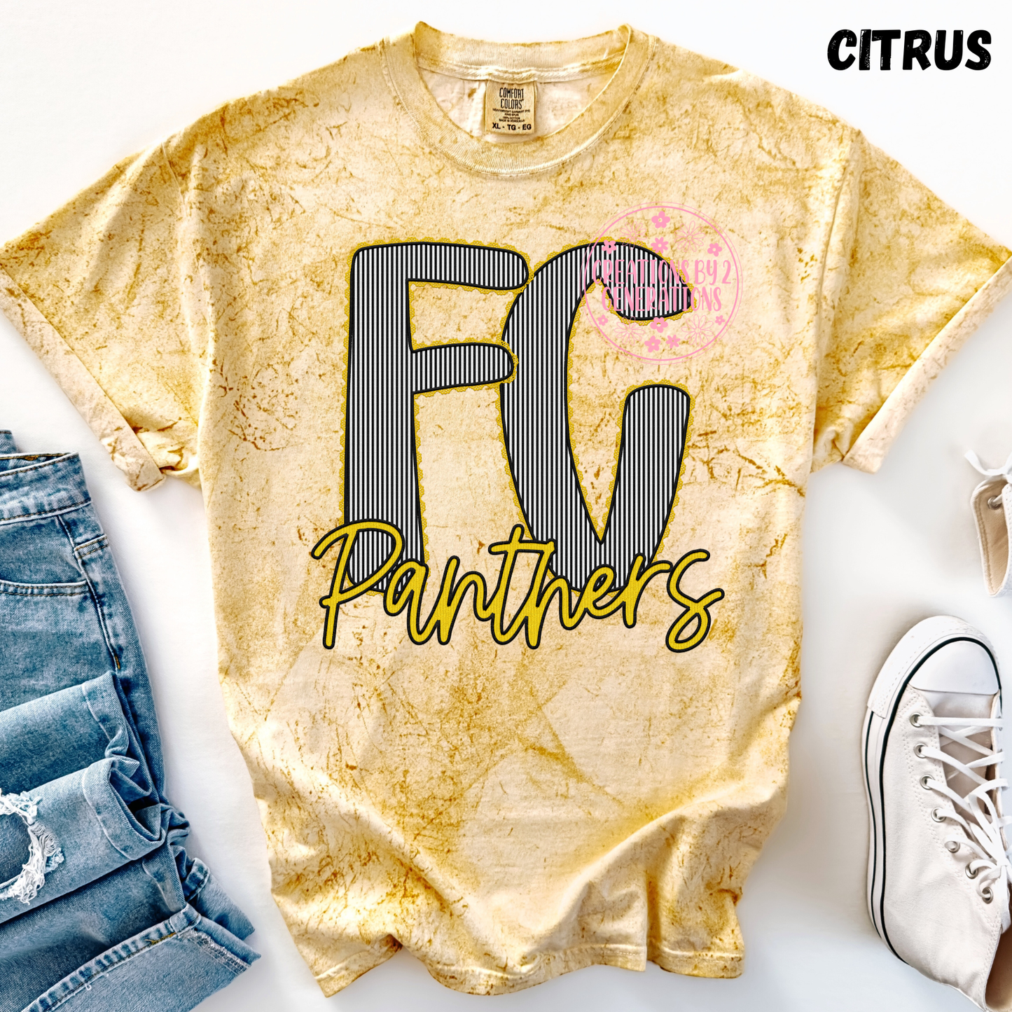 FC STRIPES PANTHERS FAUX EMBROIDERY