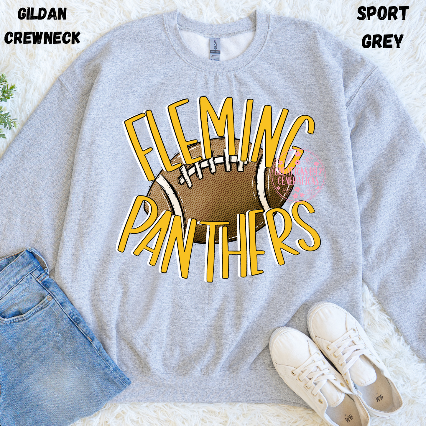 FLEMING PANTHERS FOOTBALL SWEATSHIRT PREORDER (YOUTH)