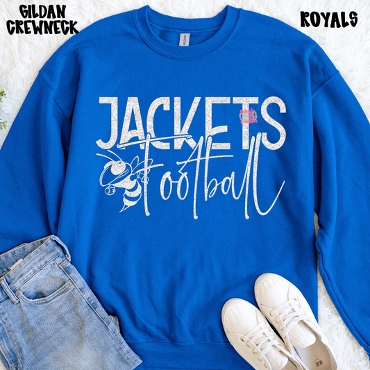 JACKETS FOOTBALL FAUX GLITTER SWEATSHIRT PREORDER (YOUTH)