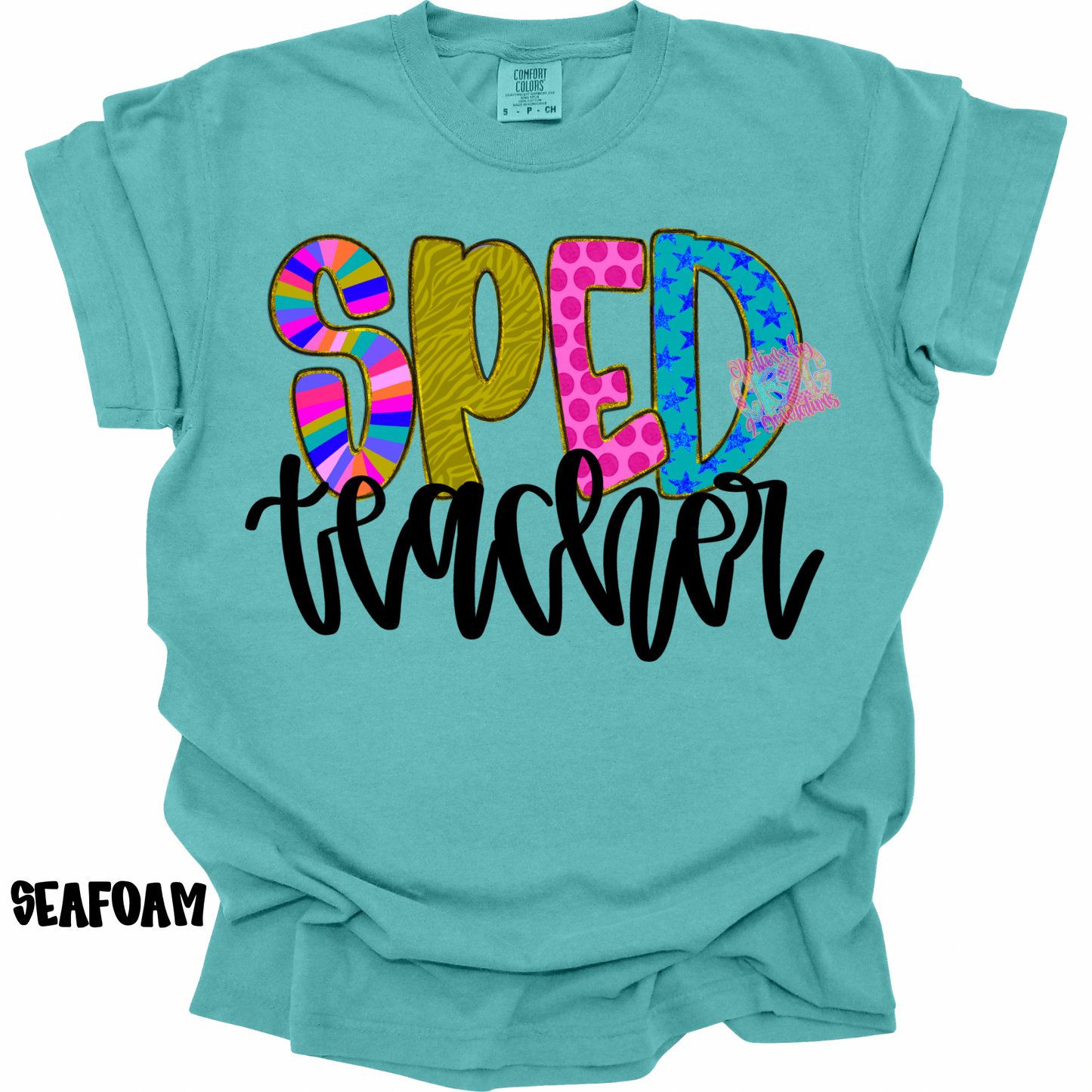 SPED TEACHER BLACK CURSIVE PREORDER