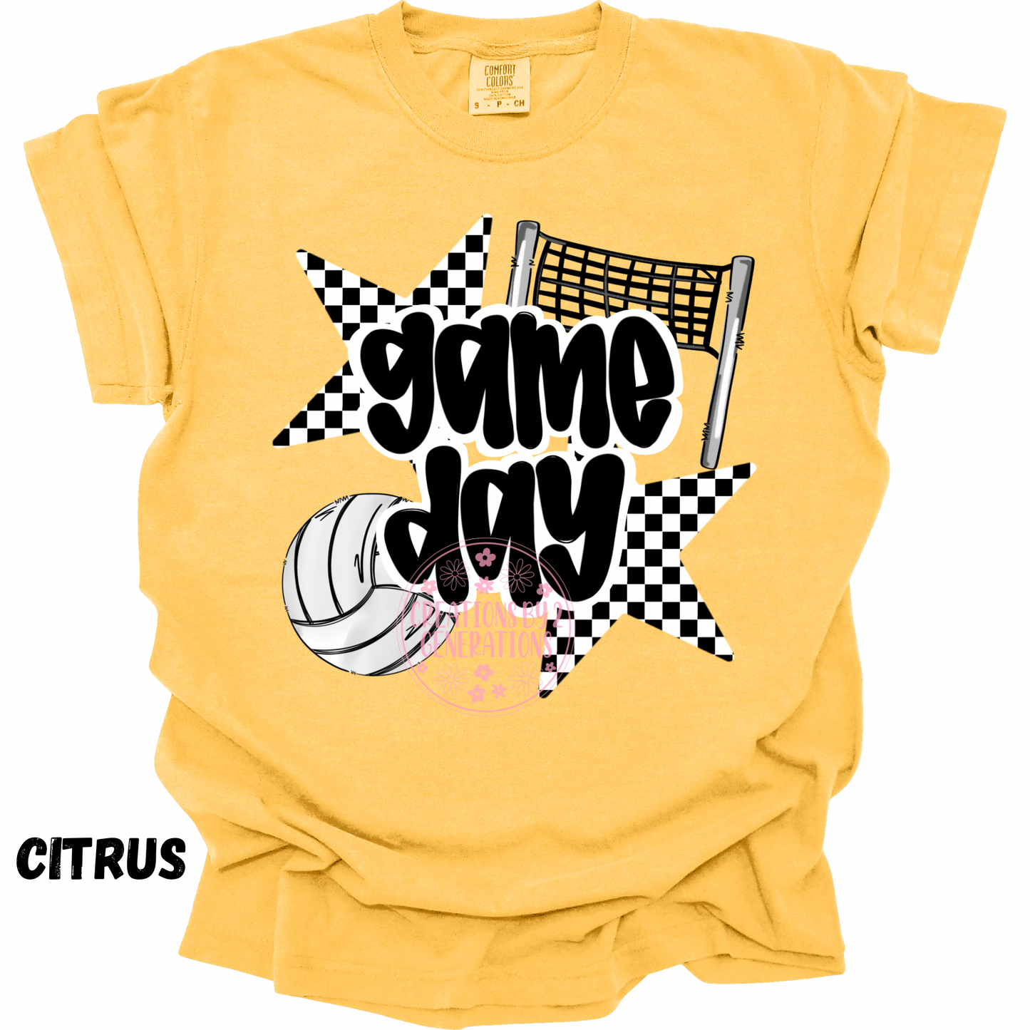 GAME DAY VOLLEYBALL CHECKERED STAR PREORDER