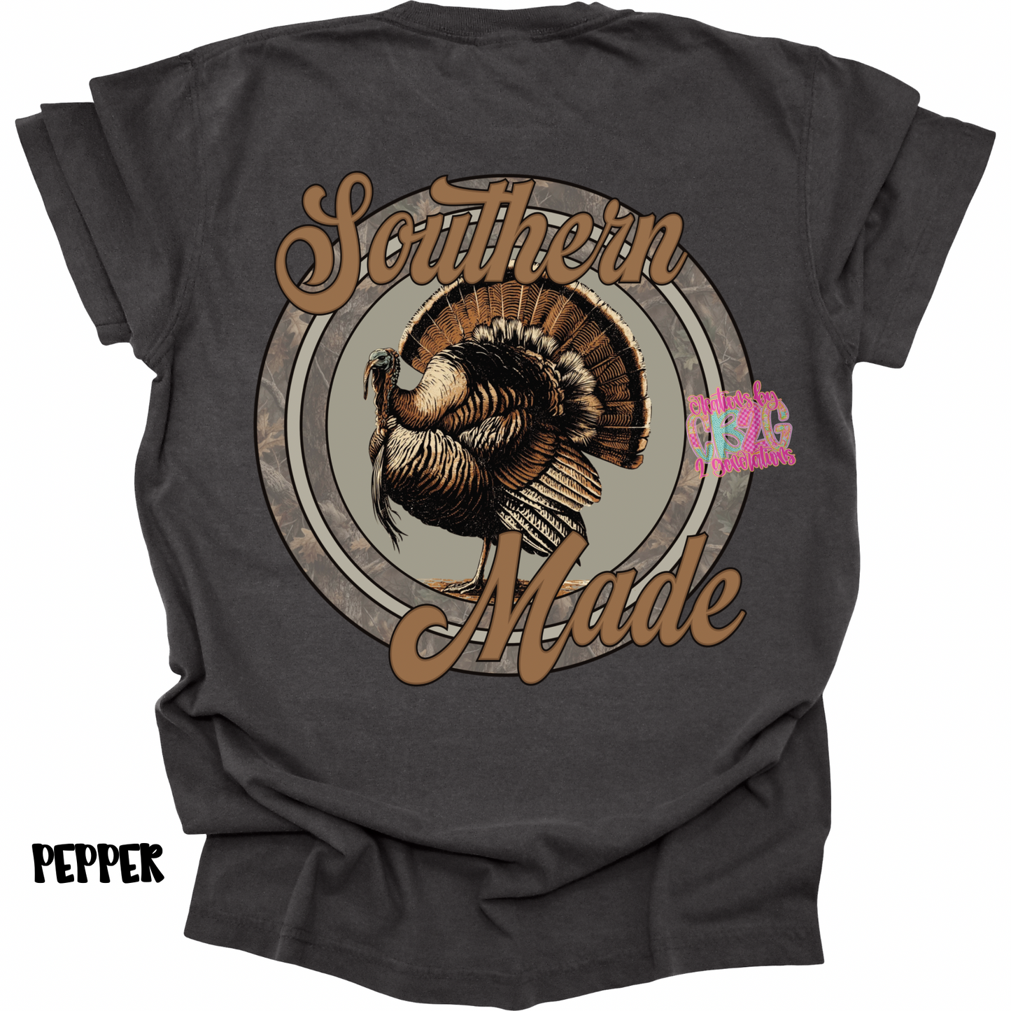 SOUTHERN MADE TURKEY CAMO CIRCLE WITH FRONT POCKET DESIGN PREORDER
