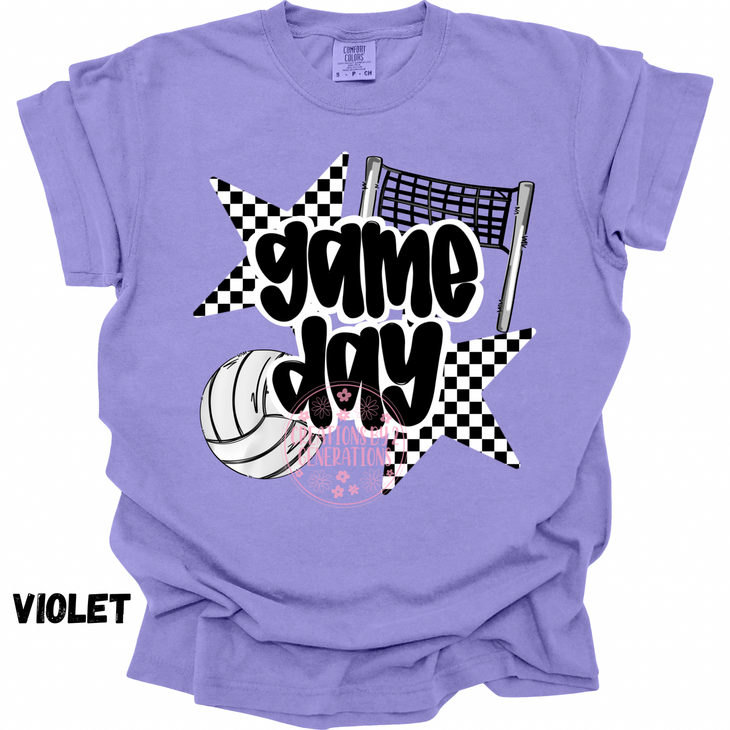 GAME DAY VOLLEYBALL CHECKERED STAR PREORDER