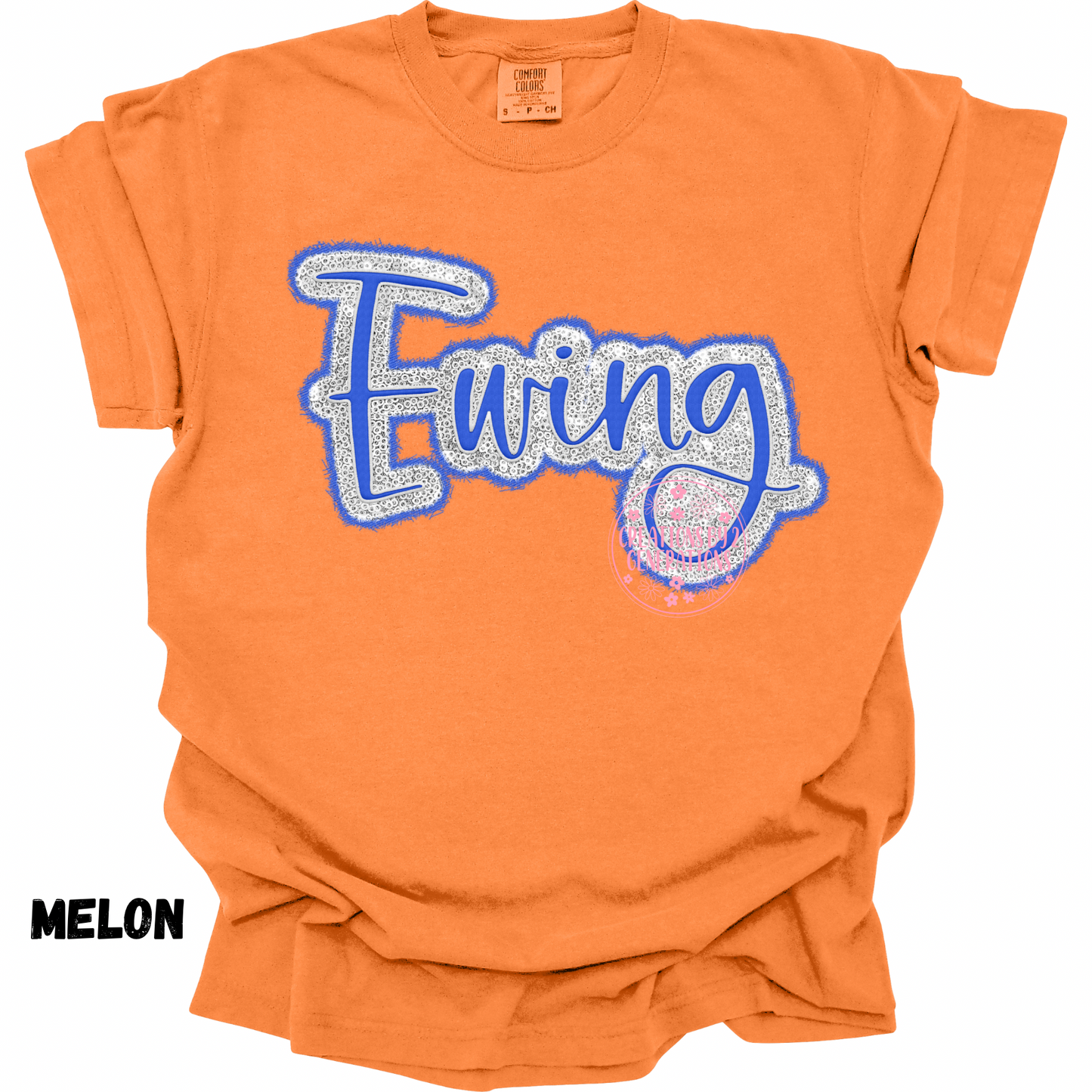 EWING CURSIVE FAUX SEQUINS PREORDER