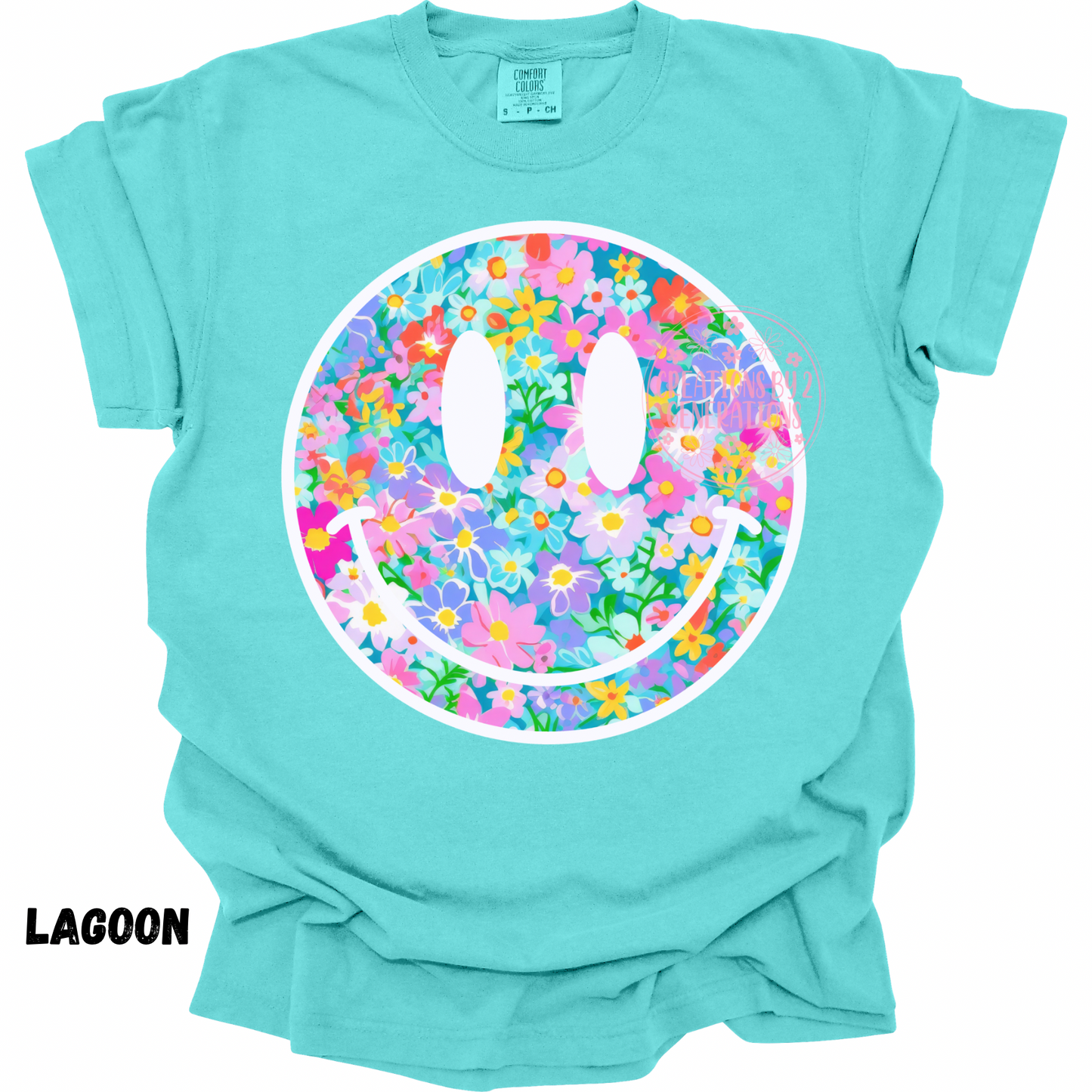 FLORAL WHITE OUTLINE SMILEY PREORDER