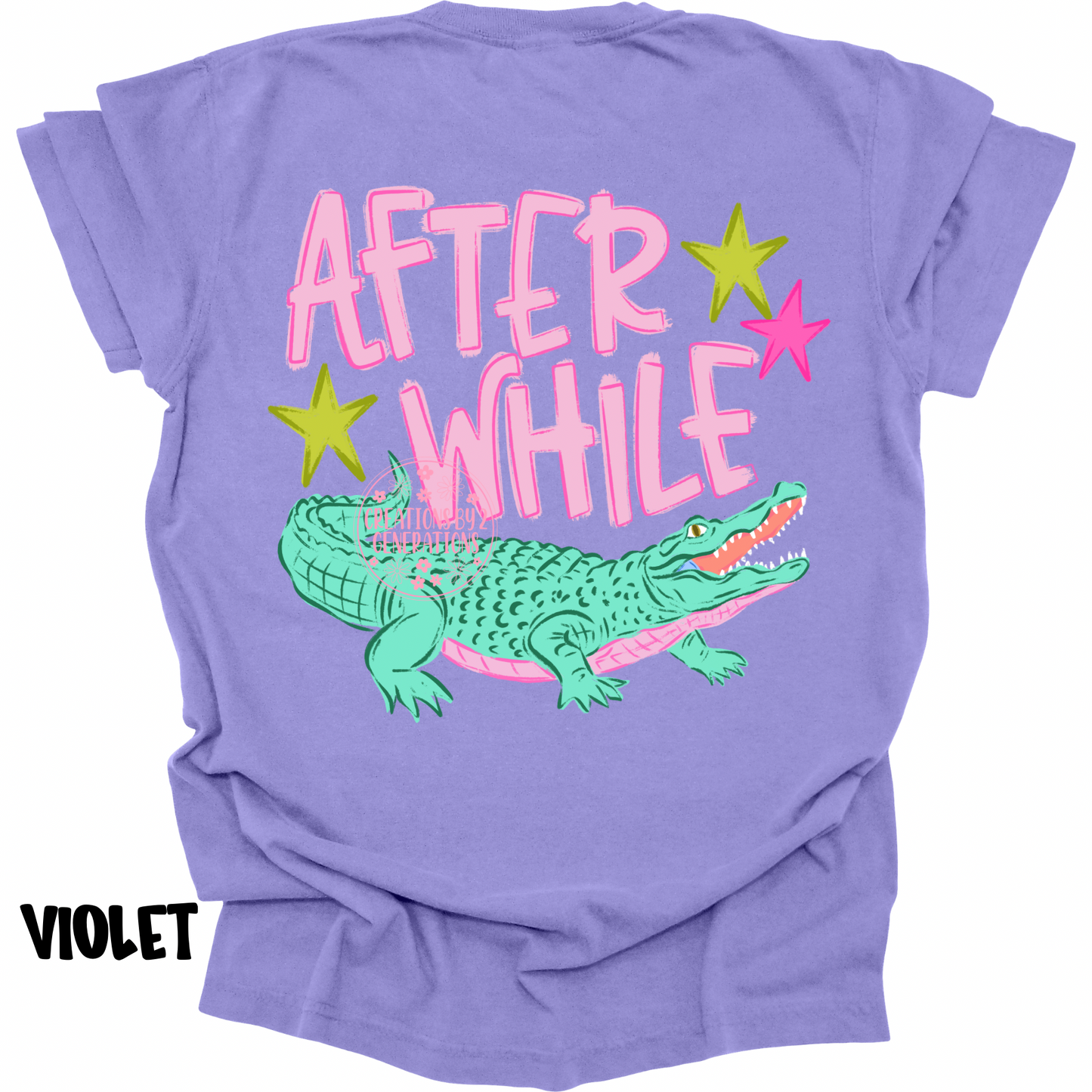 LATER GATOR (FRONT DESIGN) AFTER WHILE CROCODILE (BACK DESIGN) PINK PREORDER