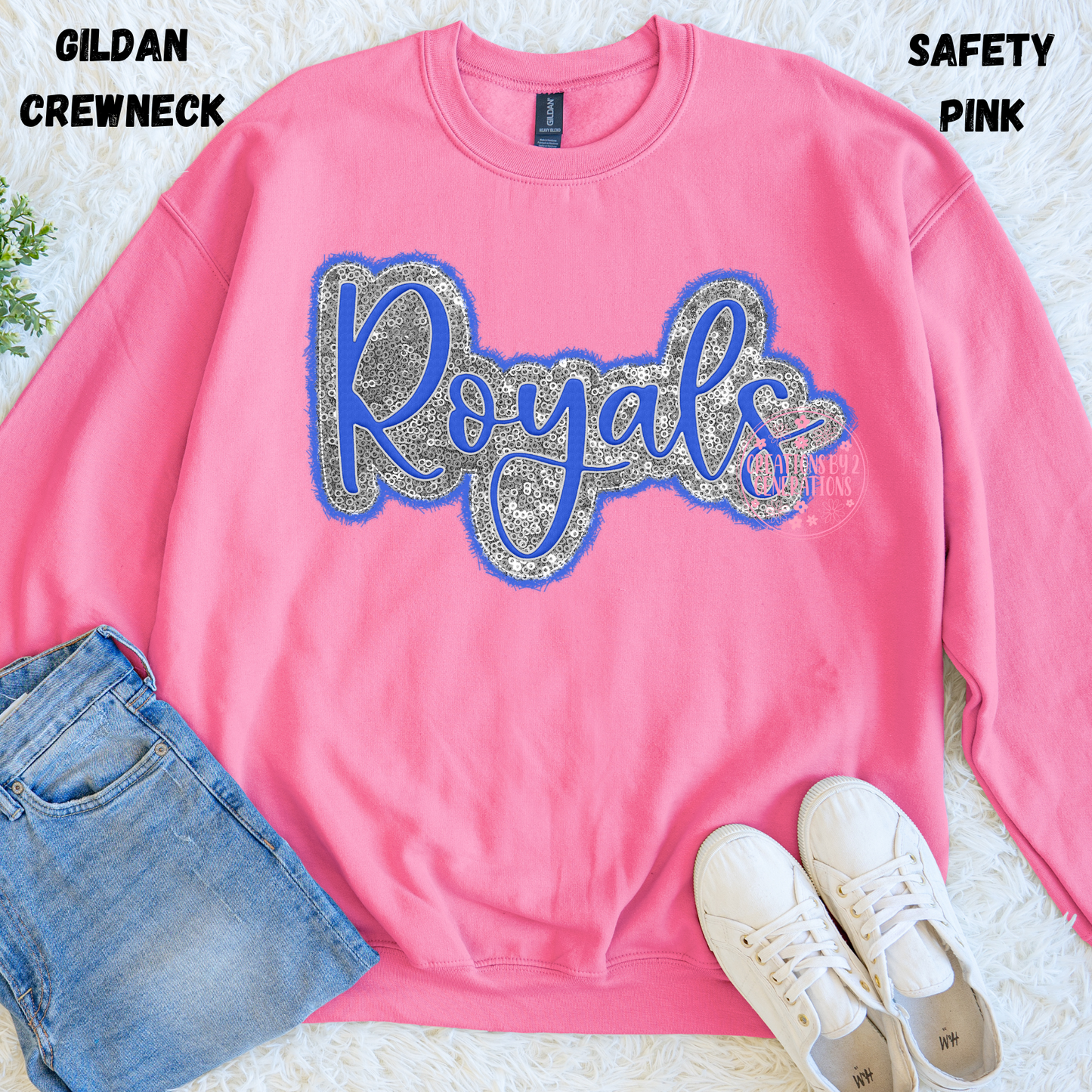 ROYALS CURSIVE FAUX SEQUINS SWEATSHIRT PREORDER