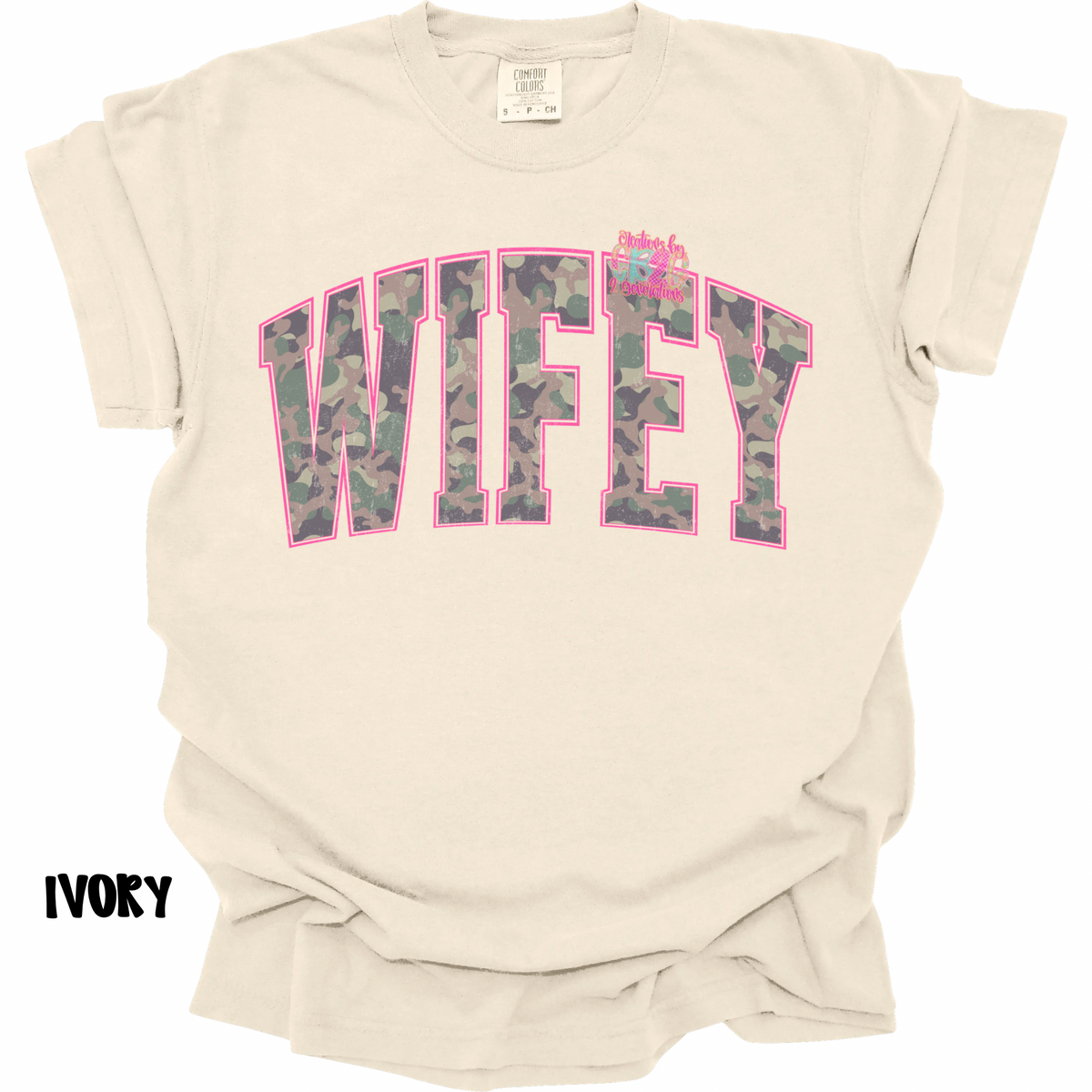 WIFEY CAMO WITH PINK OUTLINE PREORDER