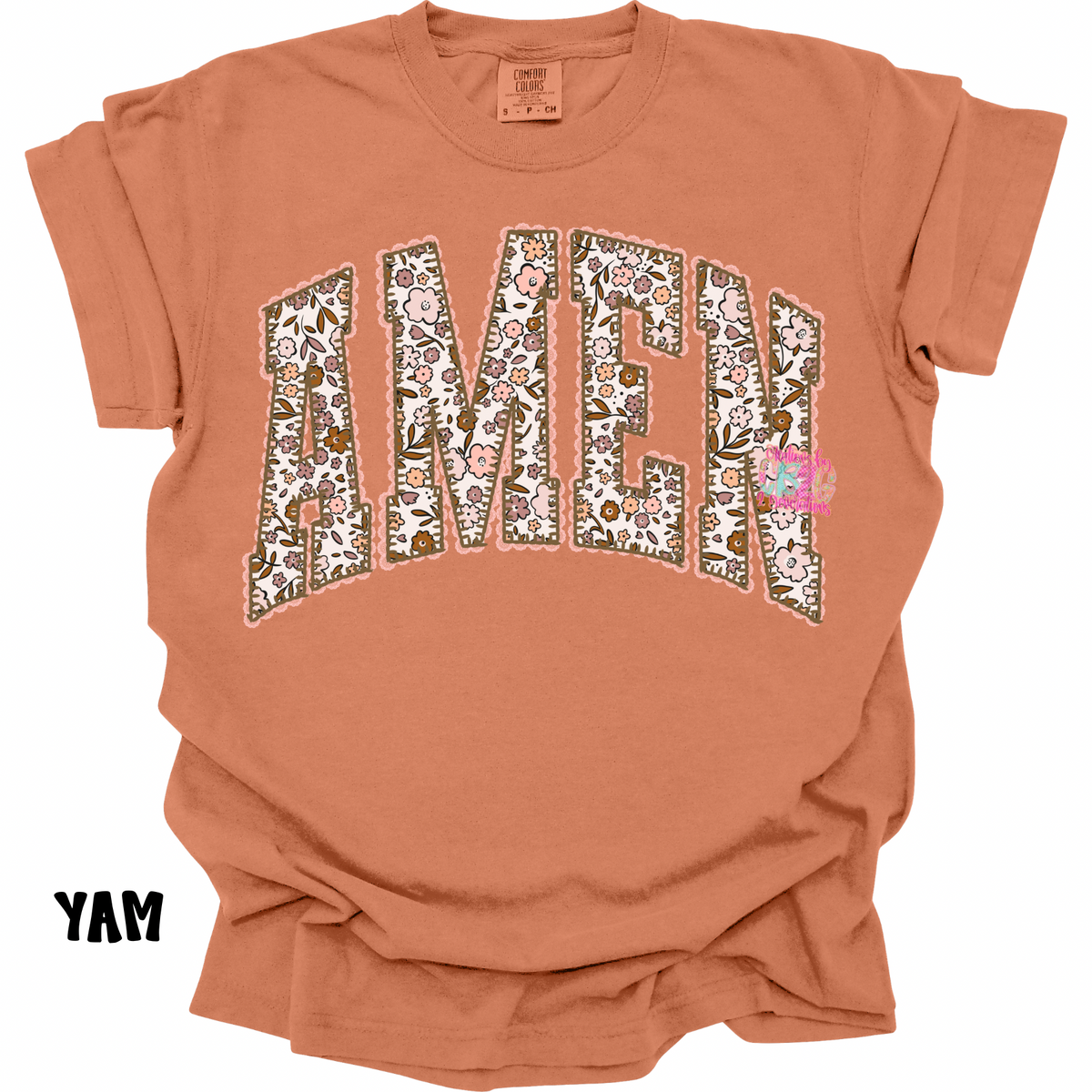 AMEN FLORAL FAUX EMBROIDERY PREORDER