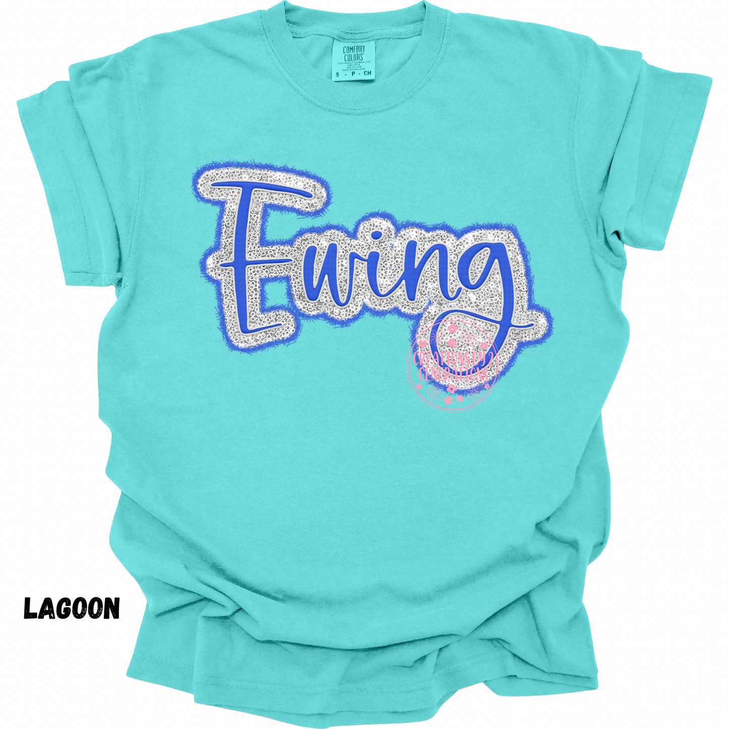 EWING CURSIVE FAUX SEQUINS PREORDER