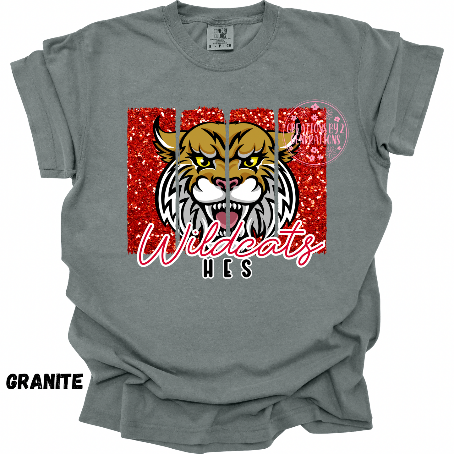 WILDCATS HES RED GLITTER BACKGROUND PREORDER