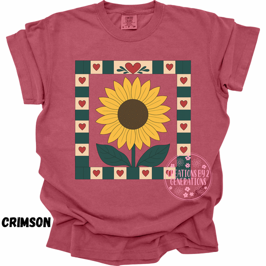 SUNFLOWER QUILT SQUARE