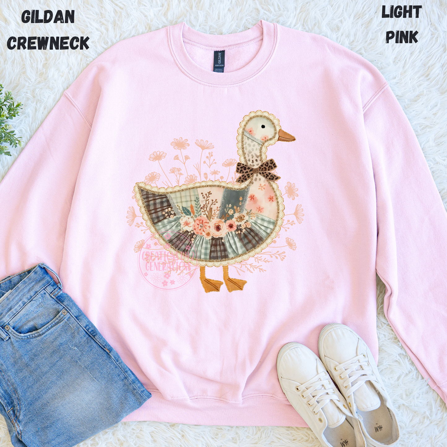 FAUX QUILT LACE GOOSE