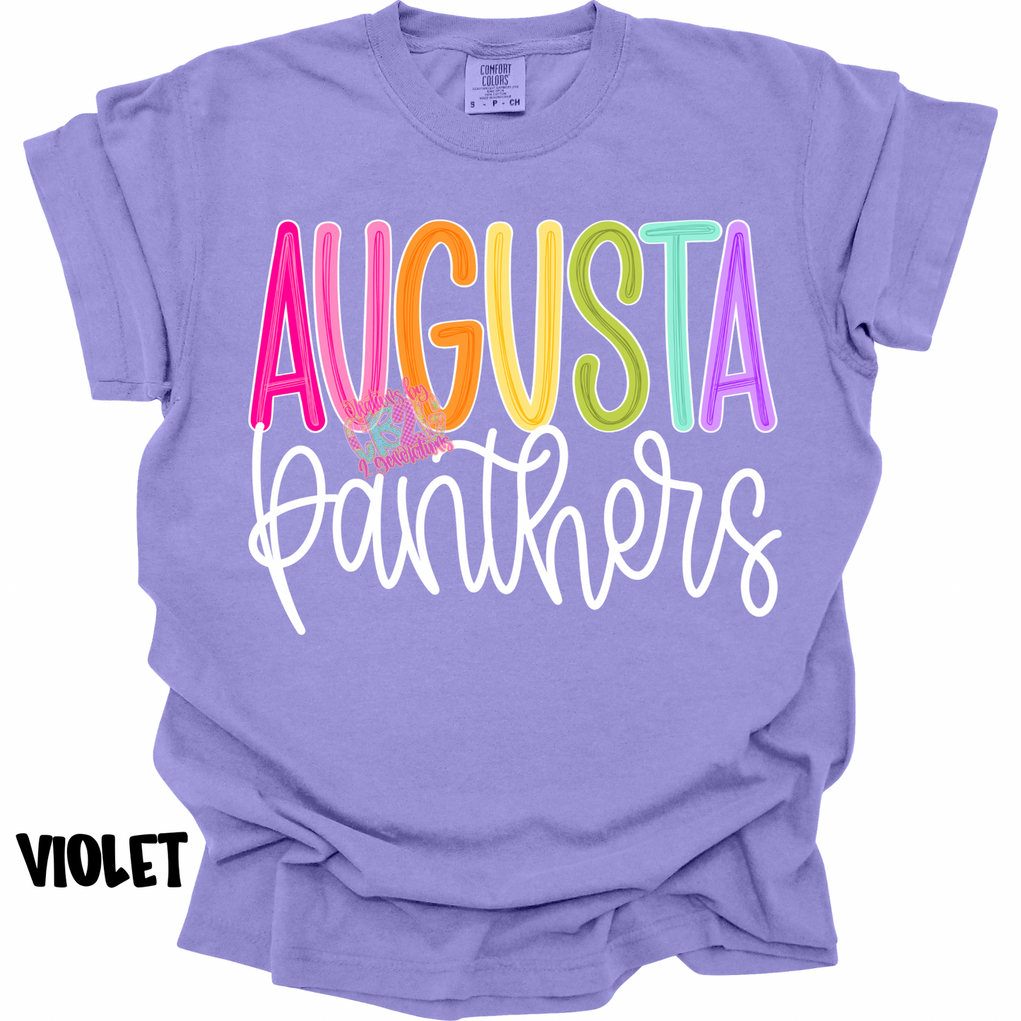 AUGUSTA PANTHERS COLOR POP WITH WHITE CURSIVE PREORDER