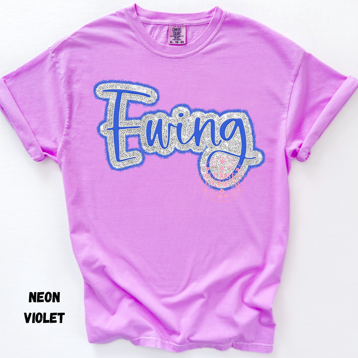 EWING CURSIVE FAUX SEQUINS PREORDER