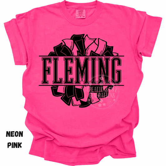 FLEMING CHEER BLACK OUTLINE PREORDER (YOUTH)