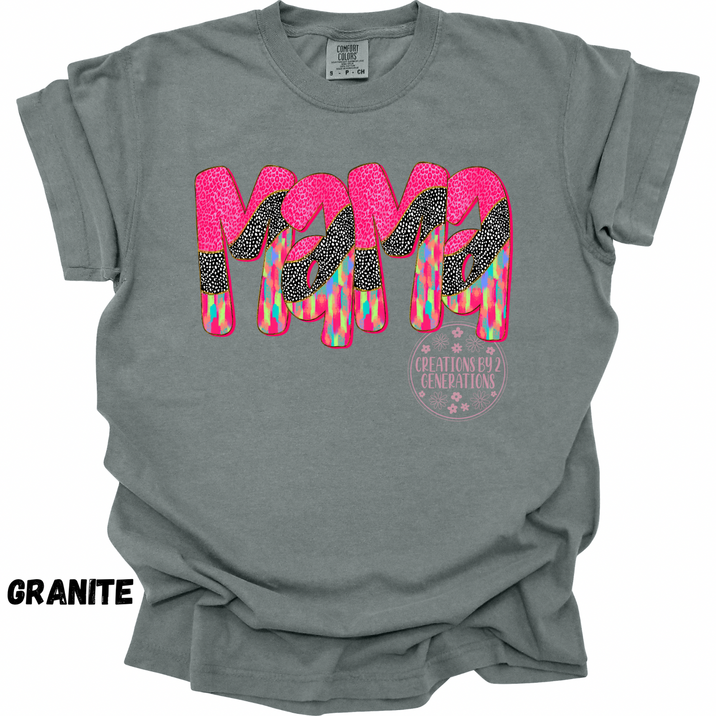 MAMA PINK/BLACK/COLORFUL BRUSH STROKES PREORDER