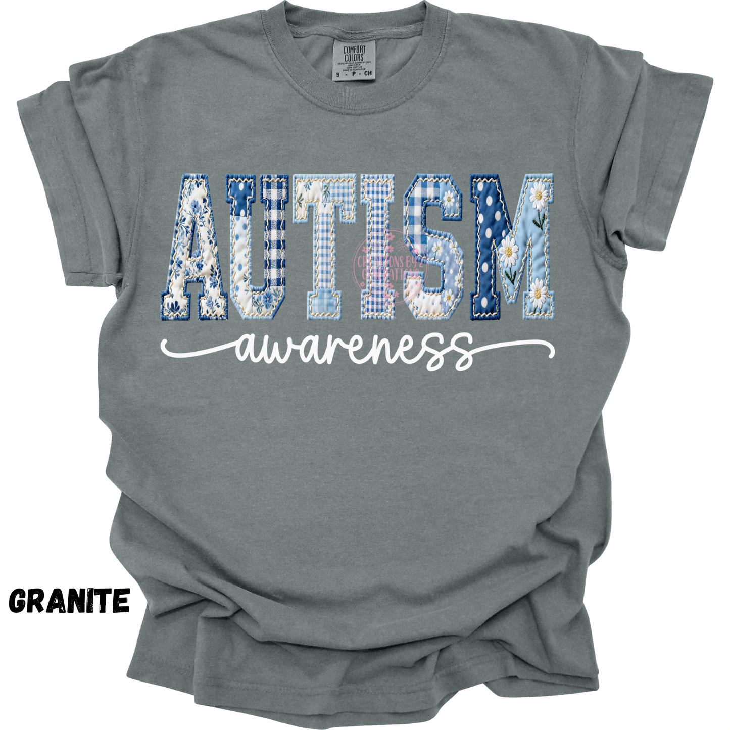 AUTISM AWARENESS FAUX QUILTED PREORDER