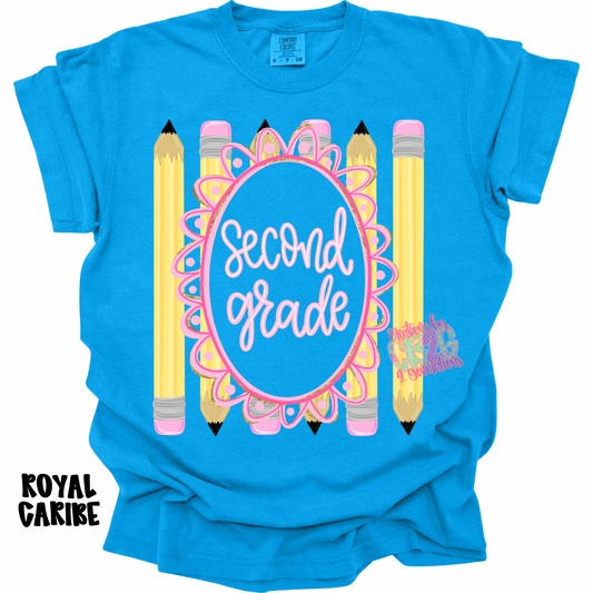 SECOND GRADE FRAME WITH PENCILS PREORDER (YOUTH)