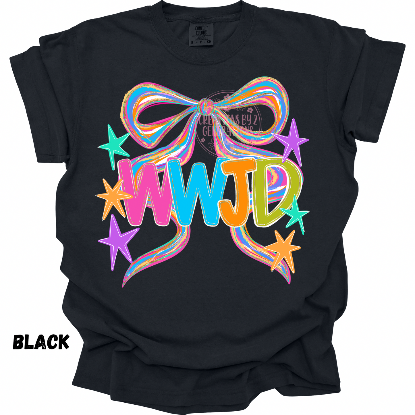 WWJD COLORFUL WITH BOW PREORDER