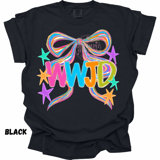 WWJD COLORFUL WITH BOW PREORDER