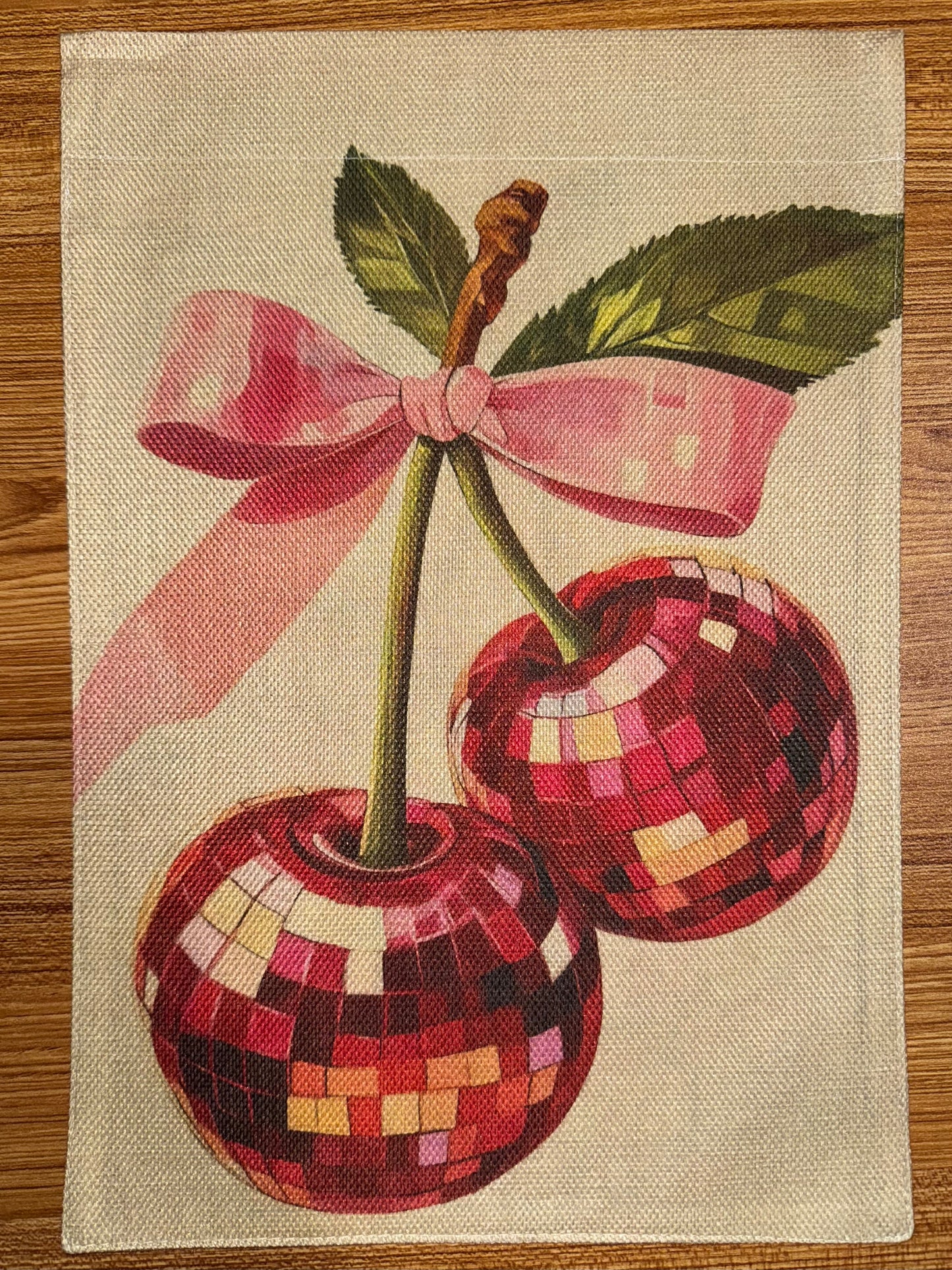 DISCO BALL CHERRIES FLAG