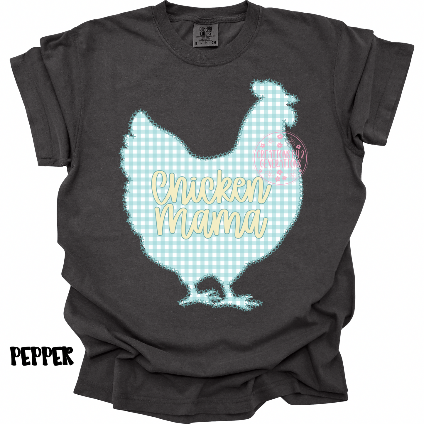 CHICKEN MAMA BLUE CHECKERED PREORDER