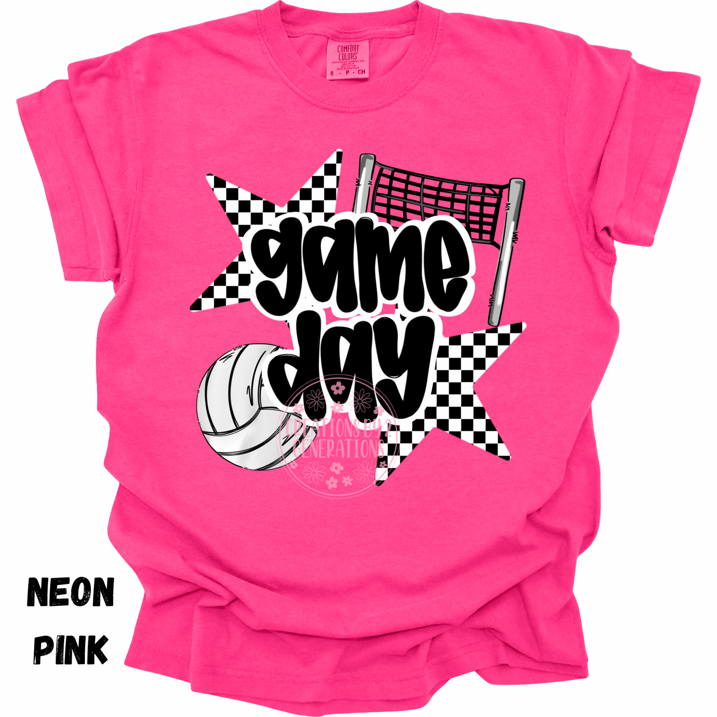 GAME DAY VOLLEYBALL CHECKERED STAR PREORDER