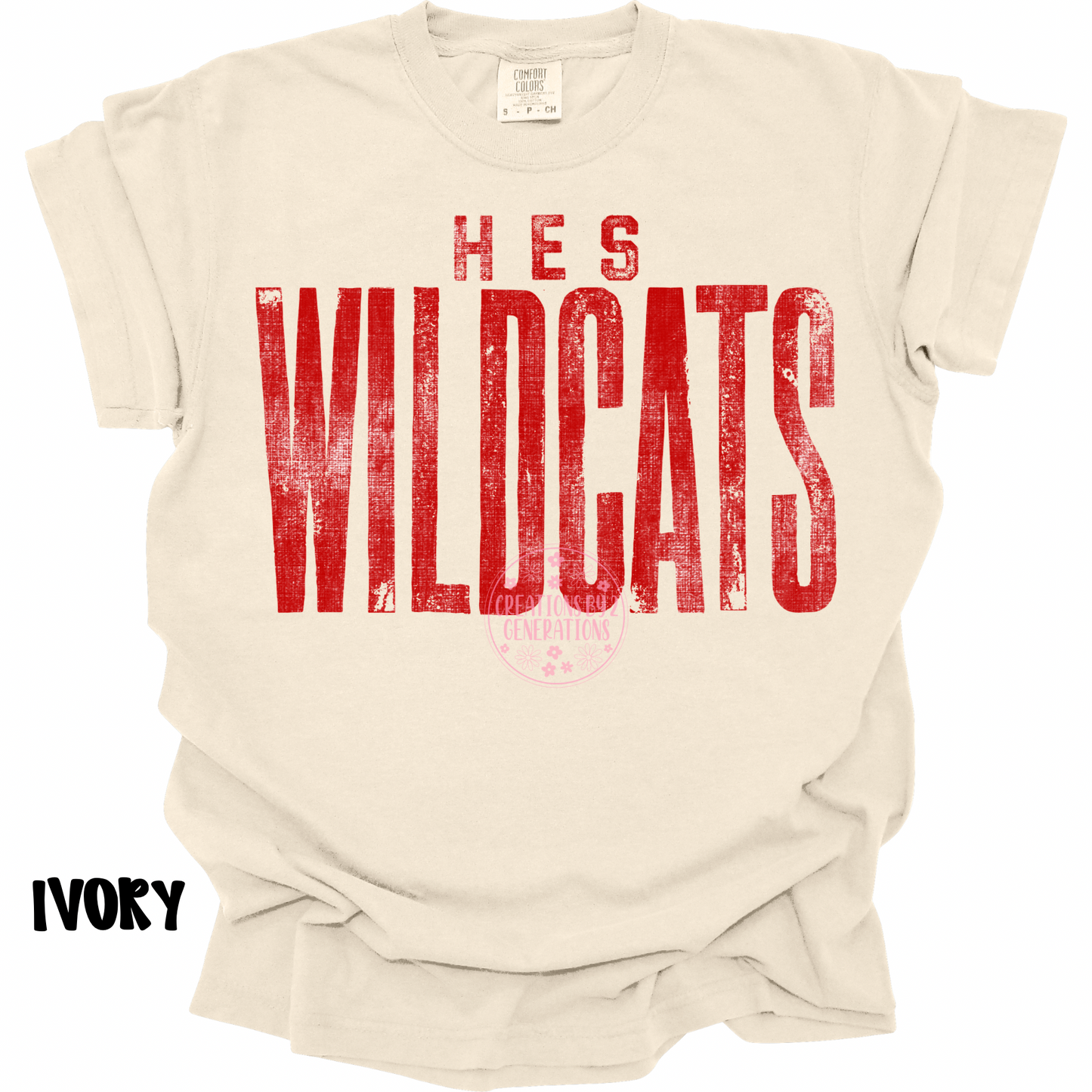 HES WILDCATS RED DISTRESSED PREORDER