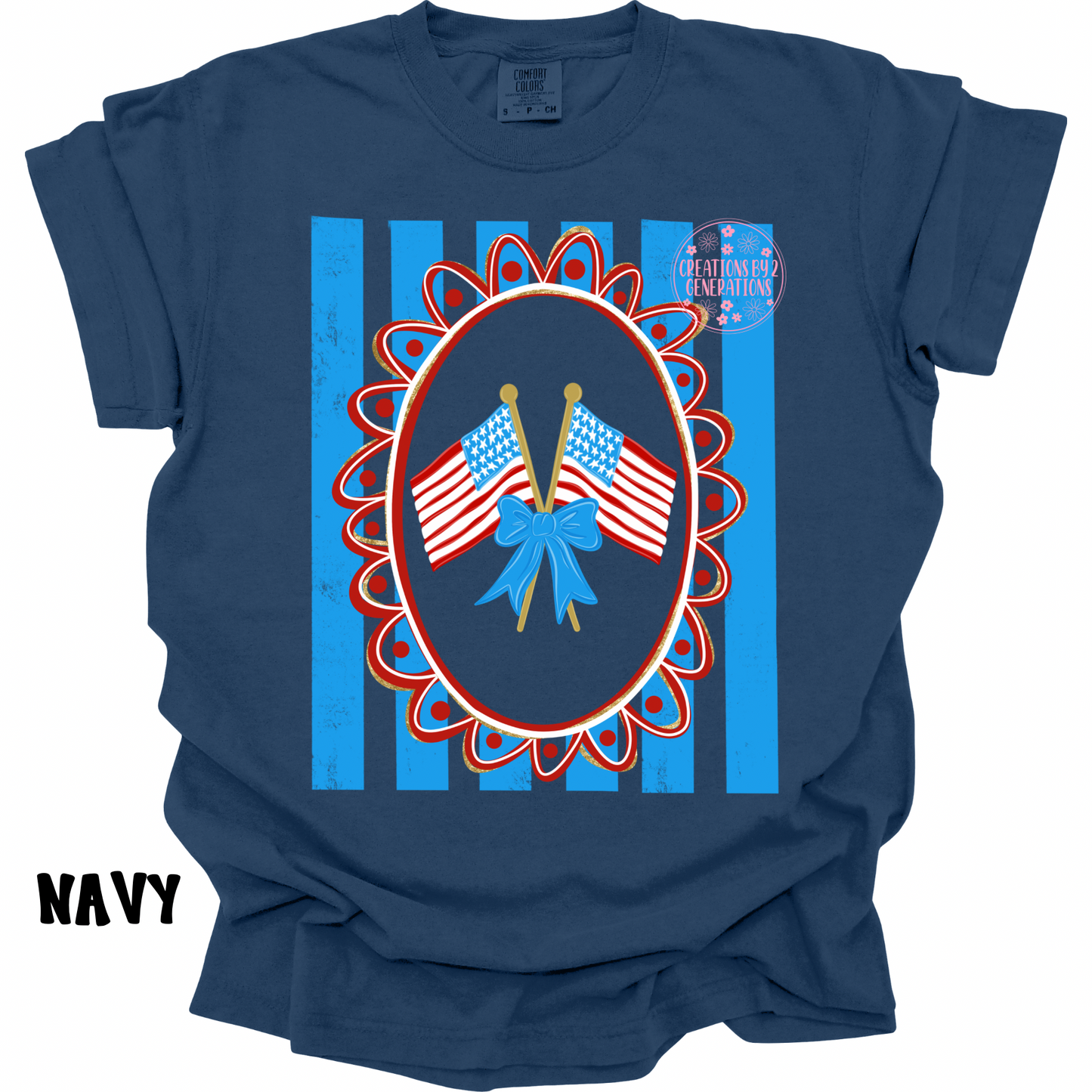 2 FLAGS WITH BLUE STRIPES PREORDER