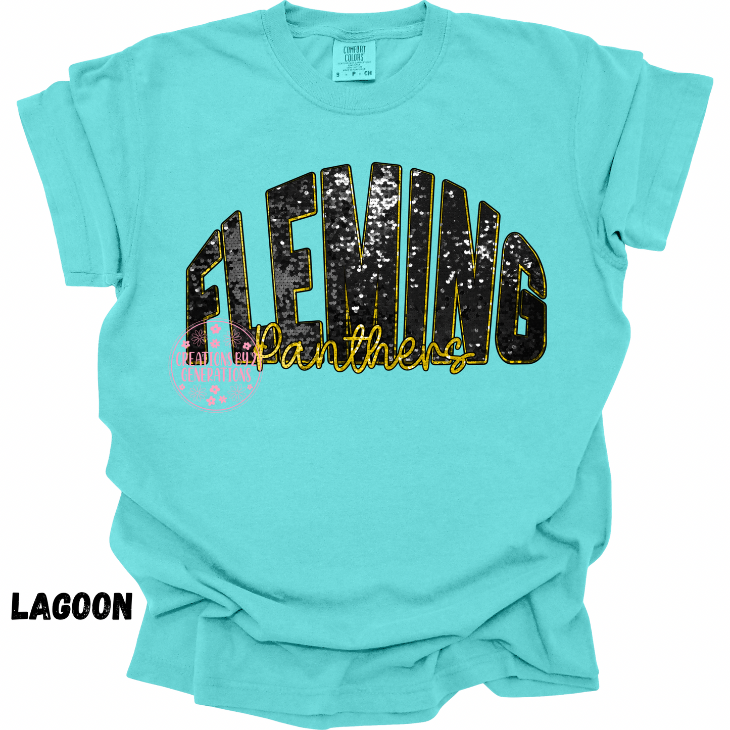 FLEMING PANTHERS FAUX SEQUINS